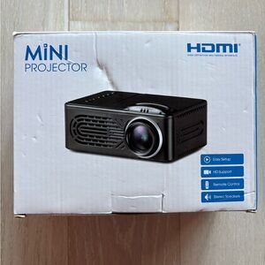 Mini Projector HDMI Portable - Black